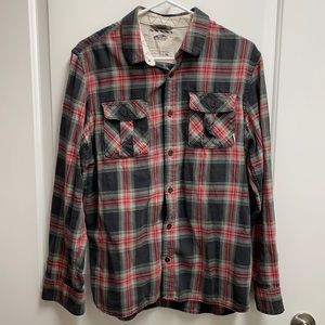 Men’s medium plaid long sleeve button down shirt Vans Off The Wall